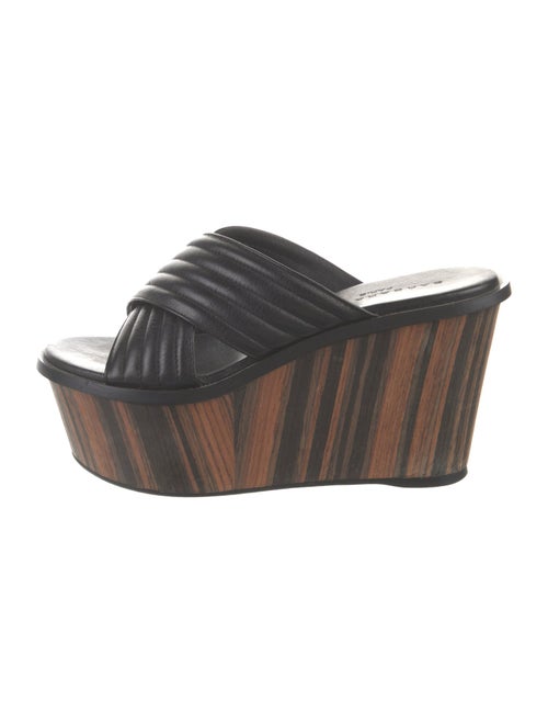 Barbara Bui Leather Striped Slides