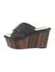 Barbara Bui Leather Striped Slides