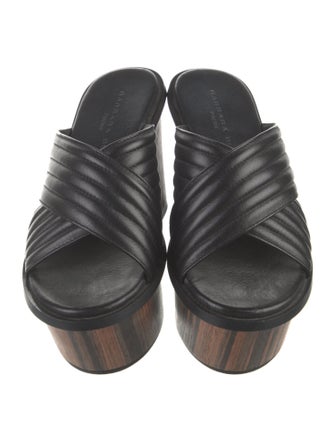 Barbara Bui Leather Striped Slides