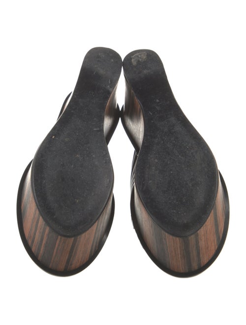 Barbara Bui Leather Striped Slides