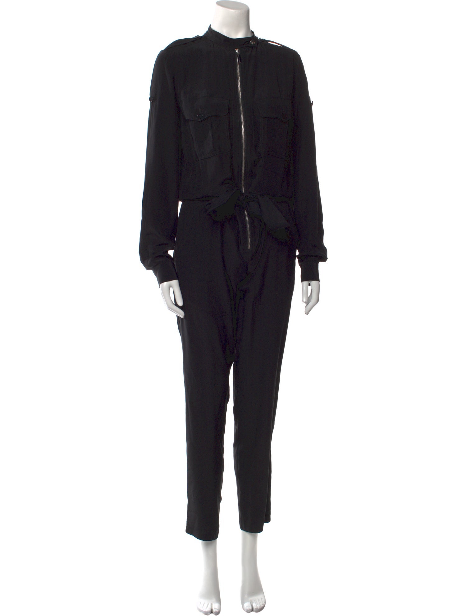 Barbara Bui Silk Mock Neck Jumpsuit