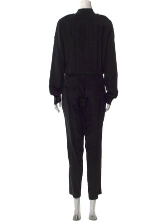 Barbara Bui Silk Mock Neck Jumpsuit