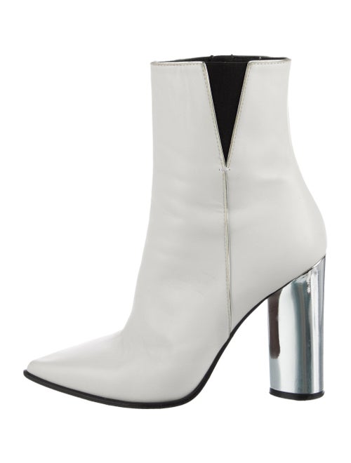 Barbara Bui Leather Colorblock Pattern Boots