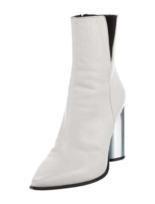 Barbara Bui Leather Colorblock Pattern Boots