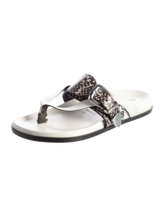 Barbara Bui Leather Printed Slides