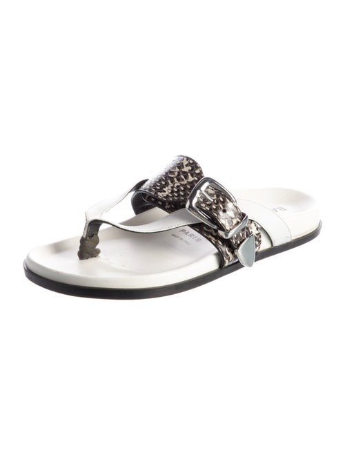 Barbara Bui Leather Printed Slides