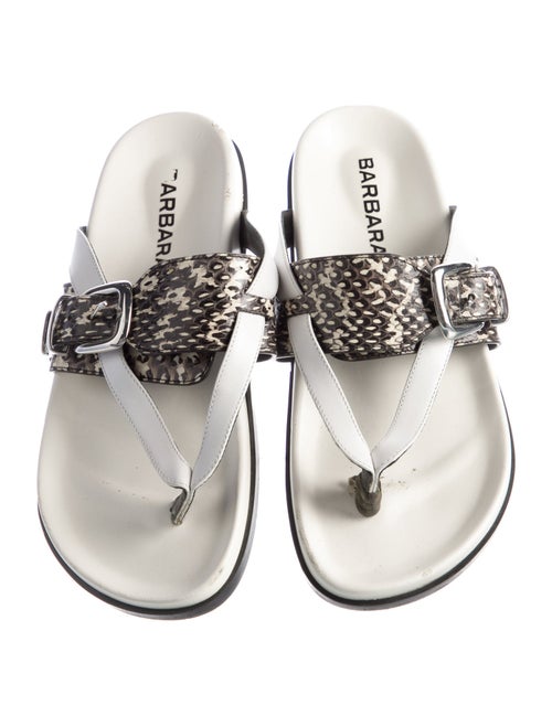 Barbara Bui Leather Printed Slides