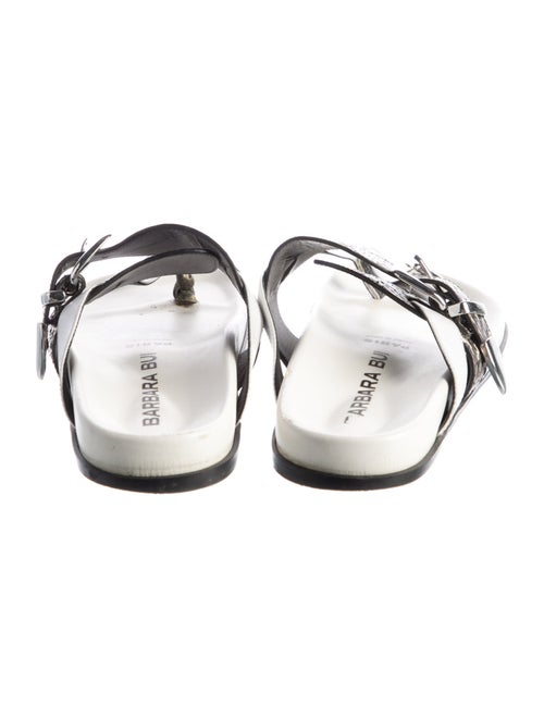 Barbara Bui Leather Printed Slides