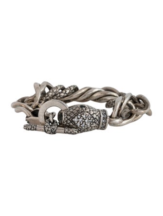 Barbara Bui Crystal Snake Toggle Bracelet