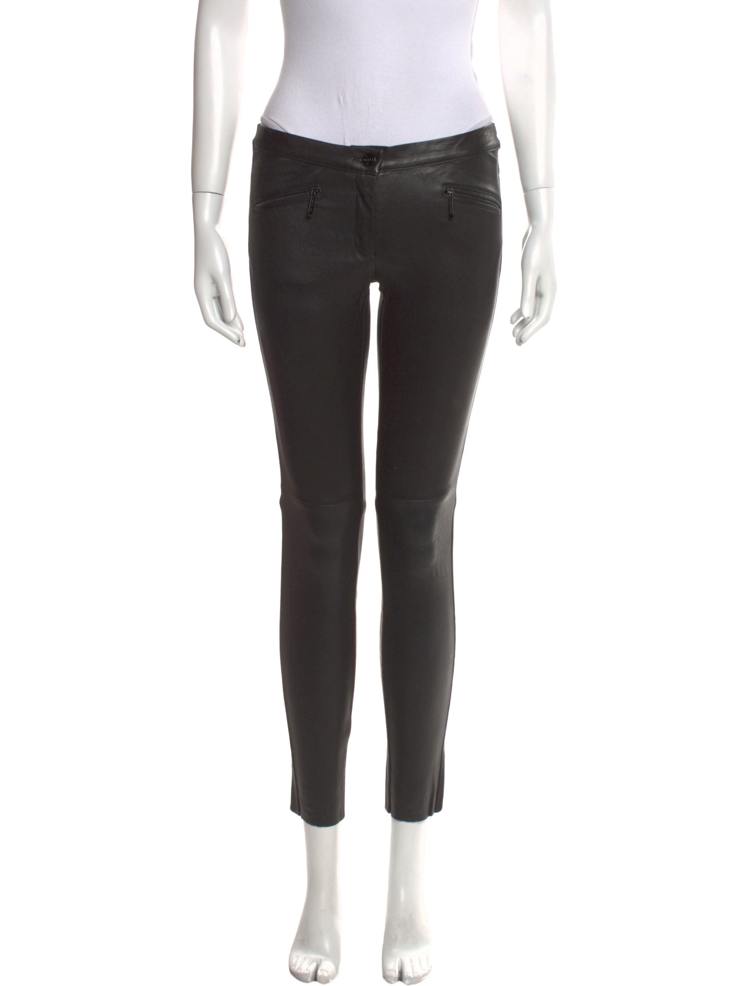 Barbara Bui Lamb Leather Skinny Leg Pants