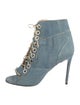 Barbara Bui Denim Lace-Up Boots
