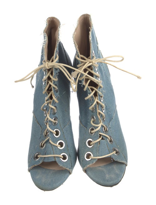 Barbara Bui Denim Lace-Up Boots