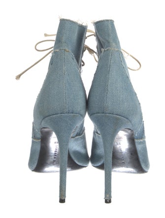 Barbara Bui Denim Lace-Up Boots