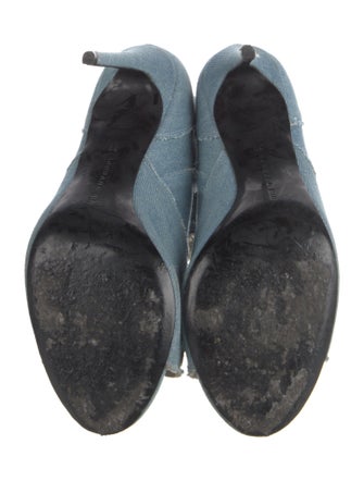 Barbara Bui Denim Lace-Up Boots