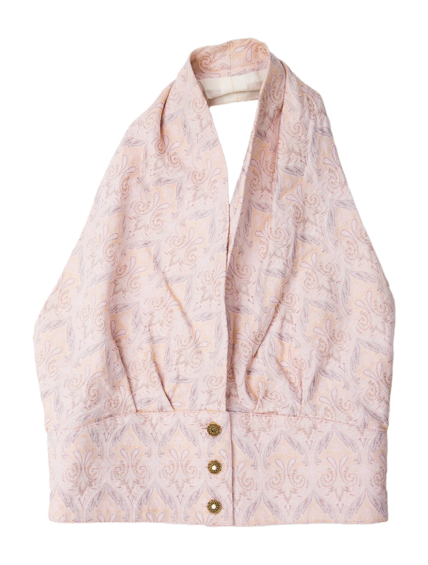 Barbara Bui Paisley Print V-Neck Crop Top