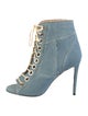 Barbara Bui Denim Lace-Up Boots