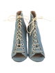 Barbara Bui Denim Lace-Up Boots