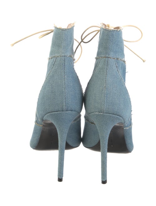 Barbara Bui Denim Lace-Up Boots