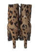 Barbara Bui Ponyhair Animal Print Lace-Up Boots