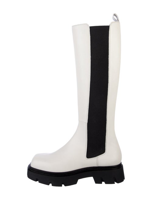 Barbara Bui Leather Colorblock Pattern Chelsea Boots