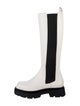 Barbara Bui Leather Colorblock Pattern Chelsea Boots