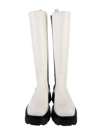 Barbara Bui Leather Colorblock Pattern Chelsea Boots