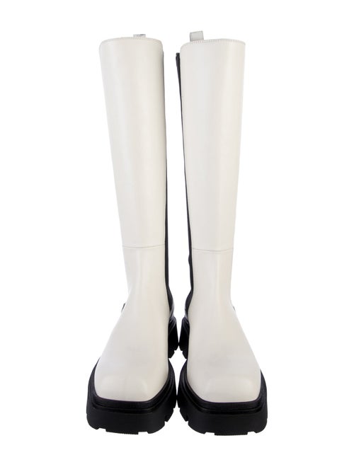 Barbara Bui Leather Colorblock Pattern Chelsea Boots