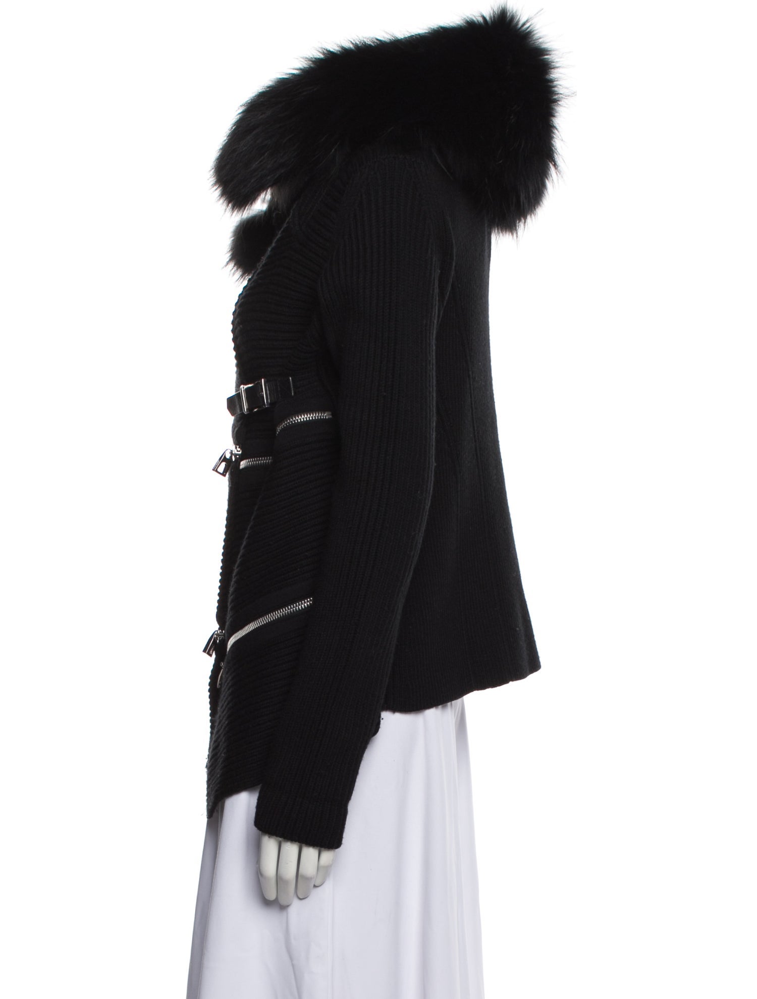 Barbara Bui Wool Fur Jacket