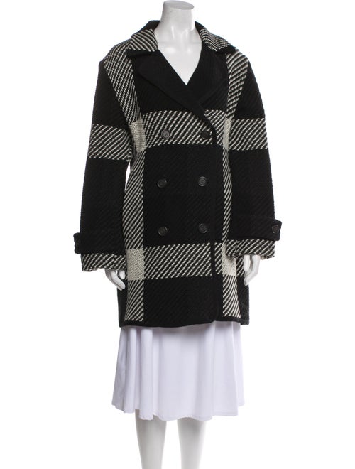 Barbara Bui Wool Plaid Print Jacket