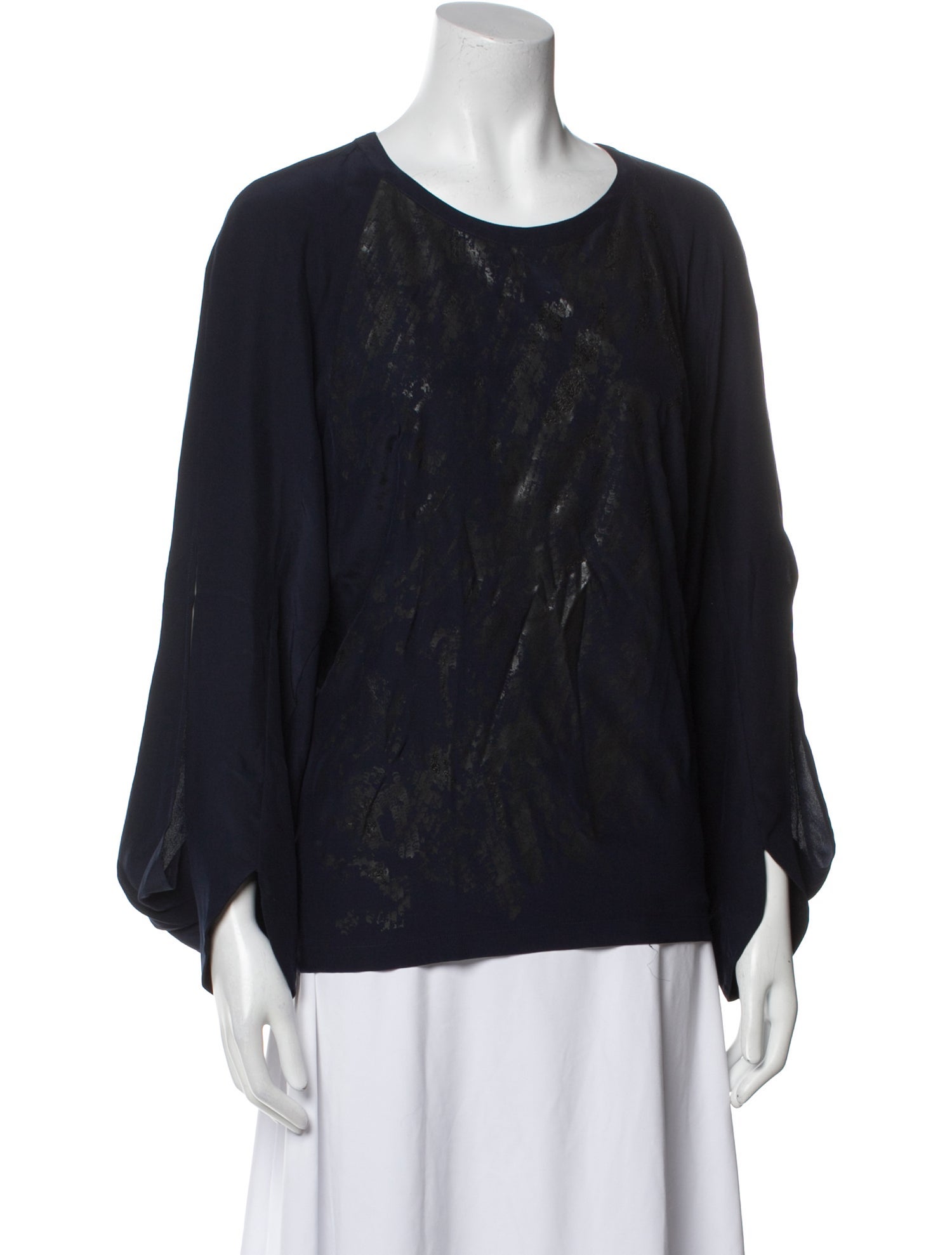 Barbara Bui Silk Scoop Neck Blouse
