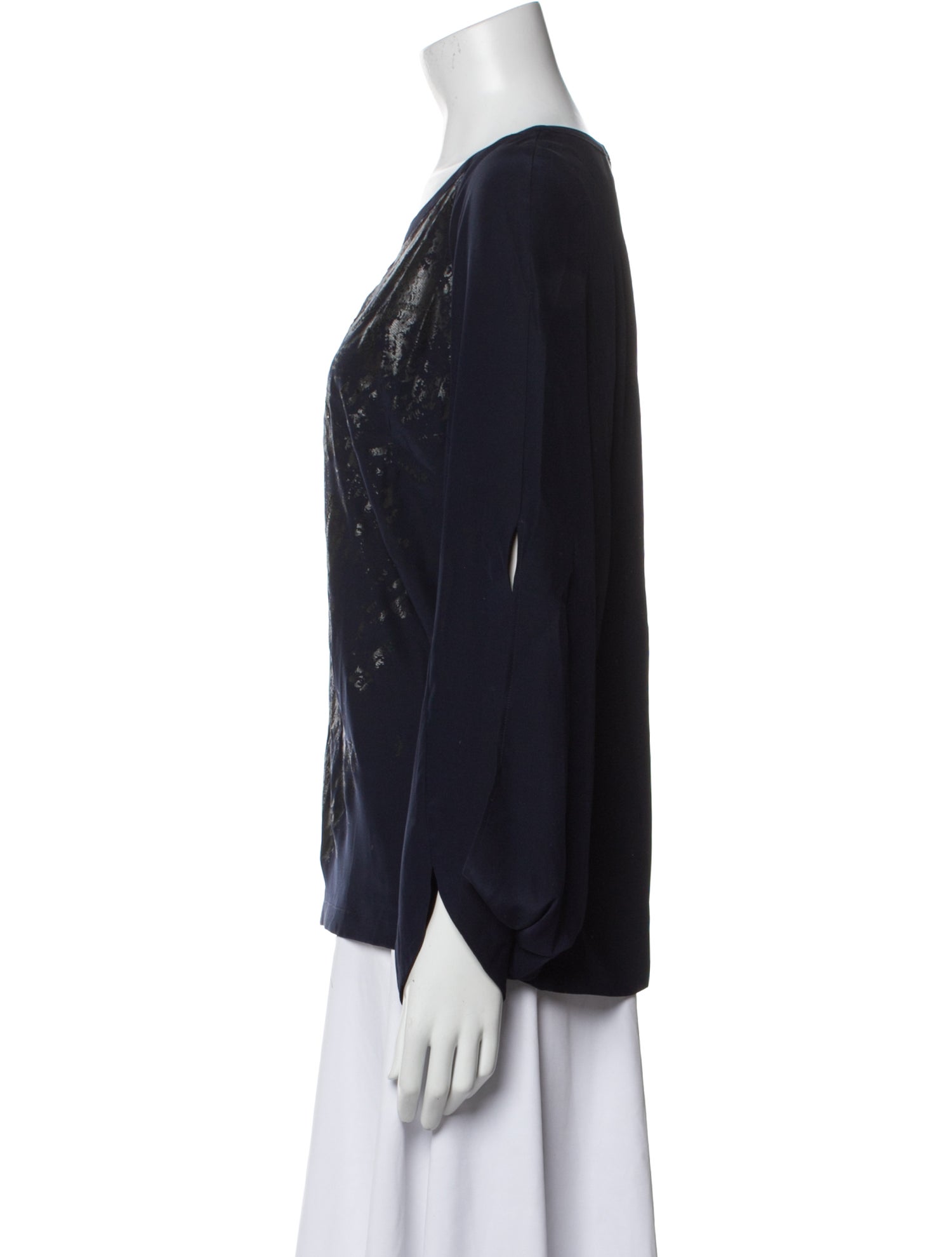 Barbara Bui Silk Scoop Neck Blouse