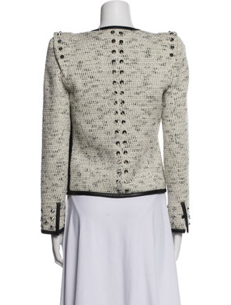 Barbara Bui Linen Tweed Pattern Evening Jacket