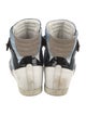 Barbara Bui Leather Colorblock Pattern Wedge Sneakers