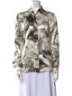 Barbara Bui Silk Printed Button-Up Top