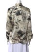 Barbara Bui Silk Printed Button-Up Top
