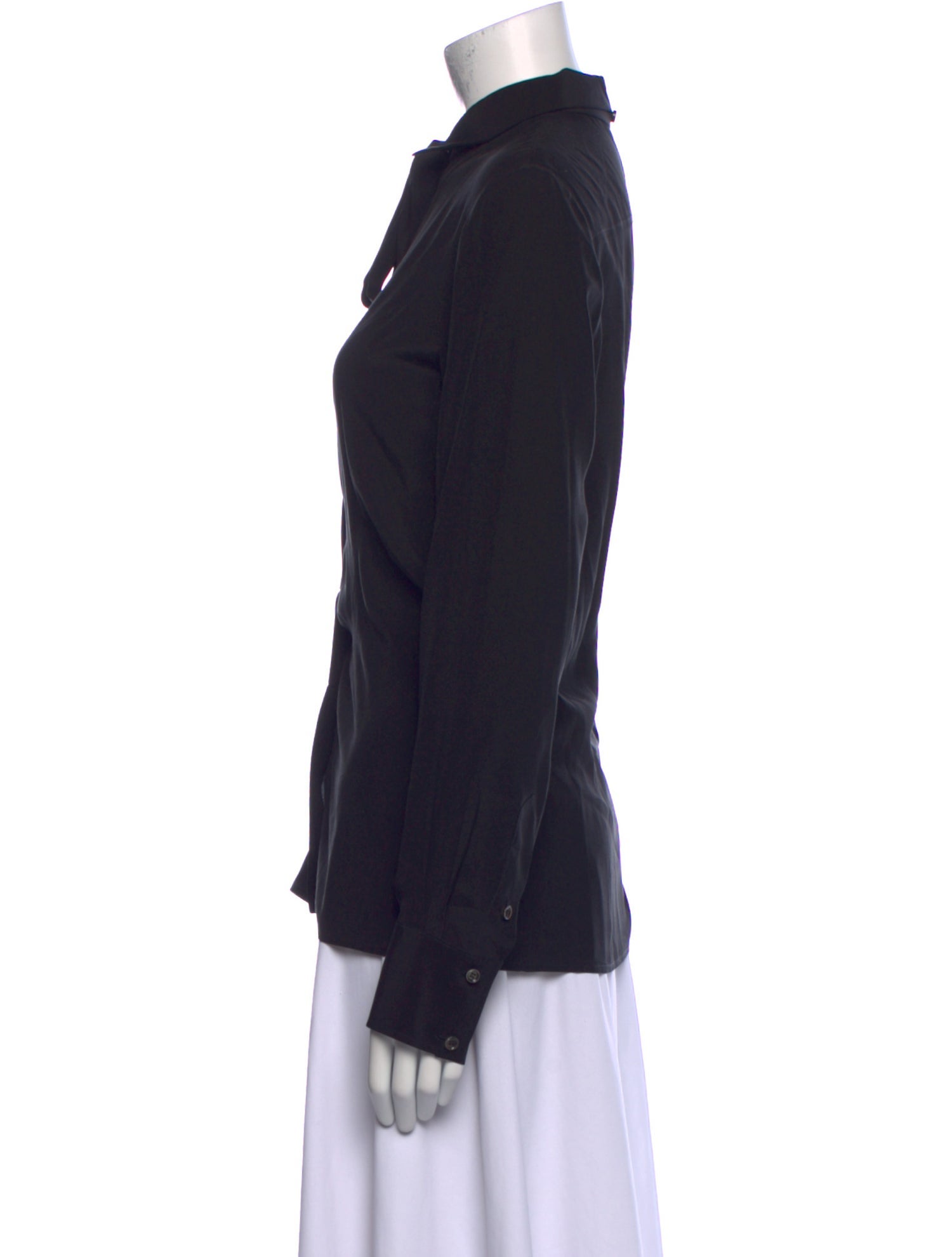 Barbara Bui Silk Mock Neck Sweatshirt