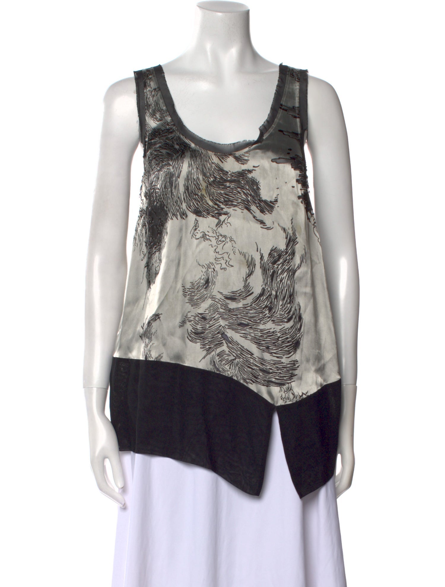 Barbara Bui Printed Scoop Neck Top