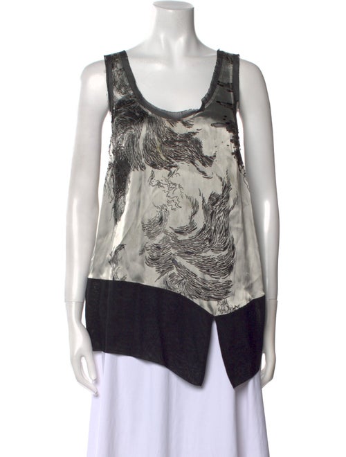 Barbara Bui Printed Scoop Neck Top