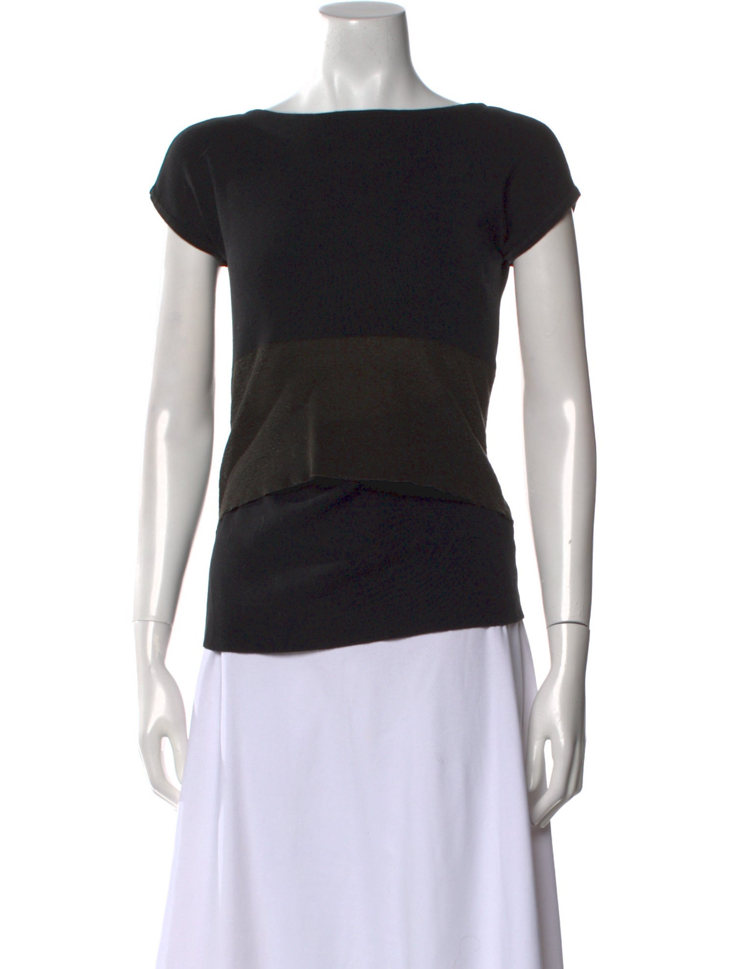 Barbara Bui Bateau Neckline Short Sleeve Top