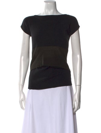 Barbara Bui Bateau Neckline Short Sleeve Top