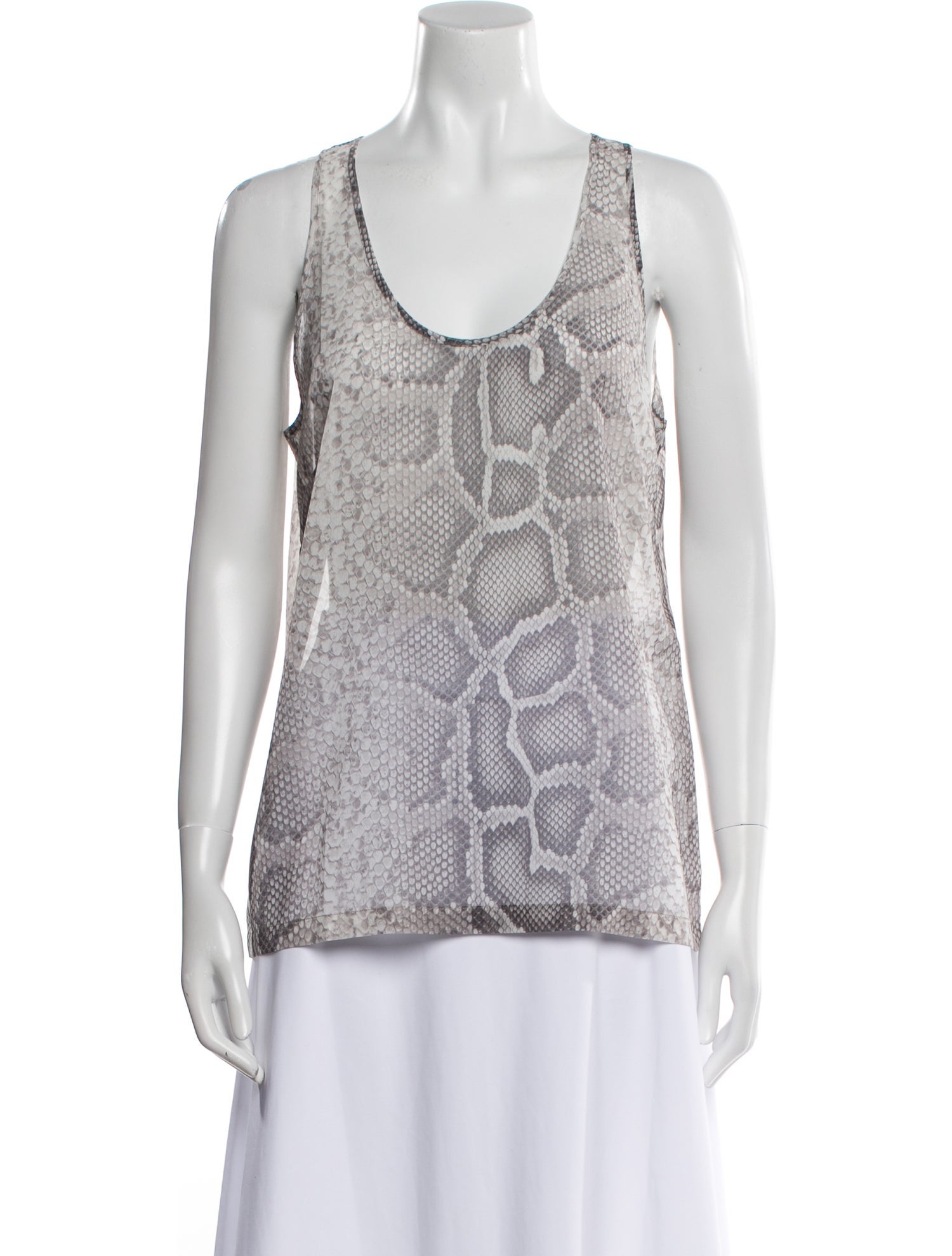 Barbara Bui Animal Print Scoop Neck Top
