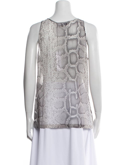 Barbara Bui Animal Print Scoop Neck Top