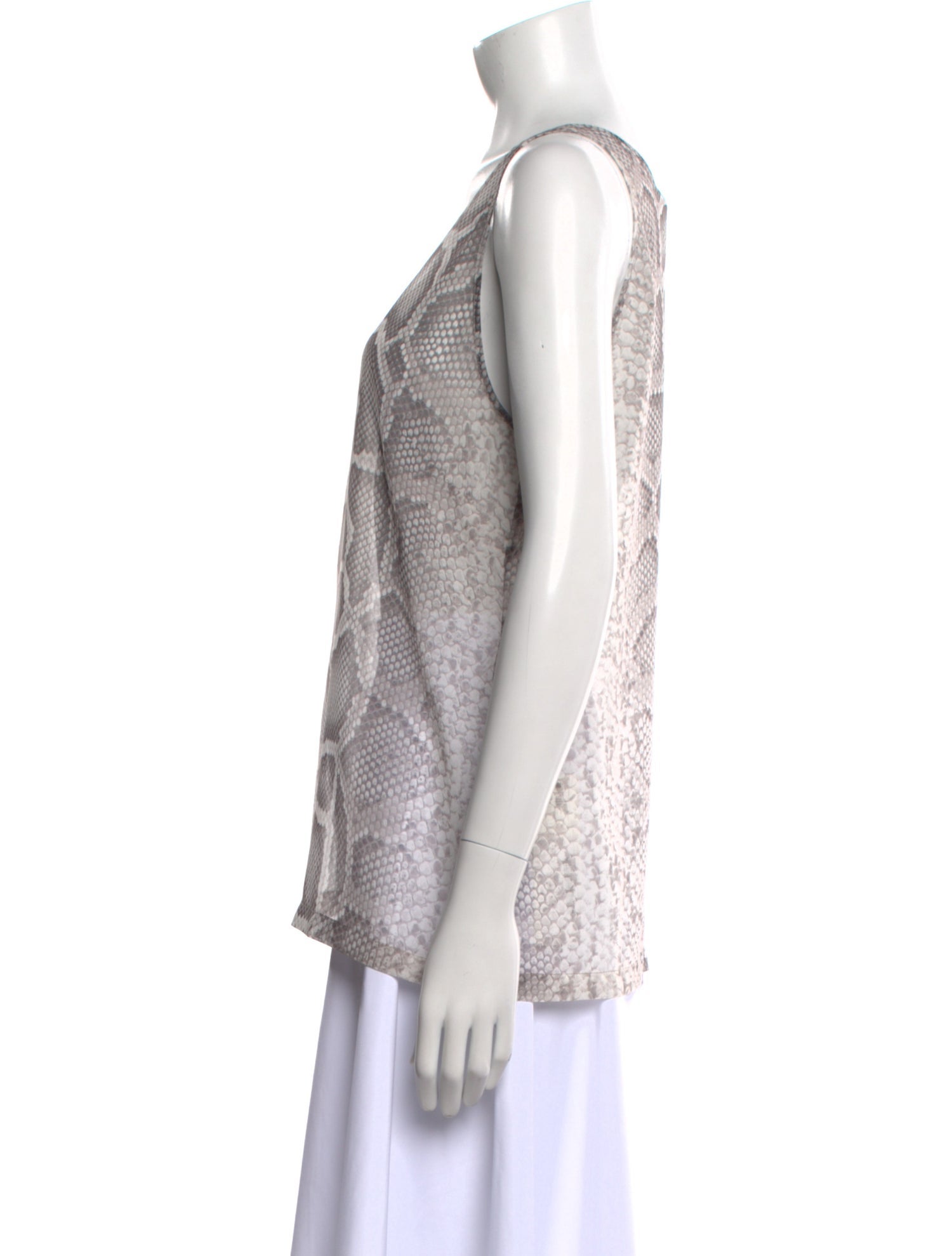 Barbara Bui Animal Print Scoop Neck Top