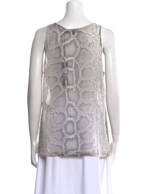 Barbara Bui Animal Print Scoop Neck Top