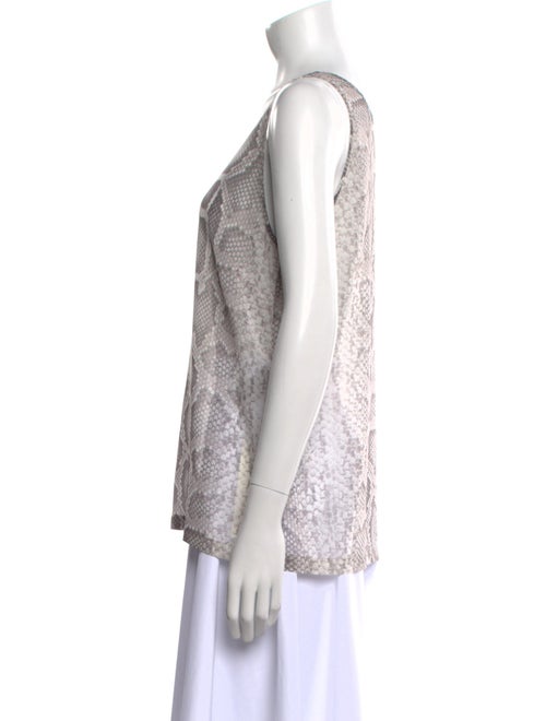 Barbara Bui Animal Print Scoop Neck Top