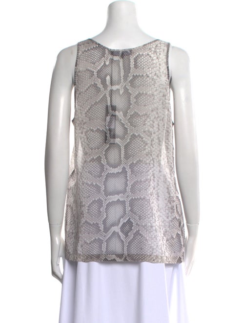 Barbara Bui Animal Print Scoop Neck Top