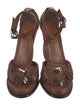 Barbara Bui Leather T-Strap Sandals