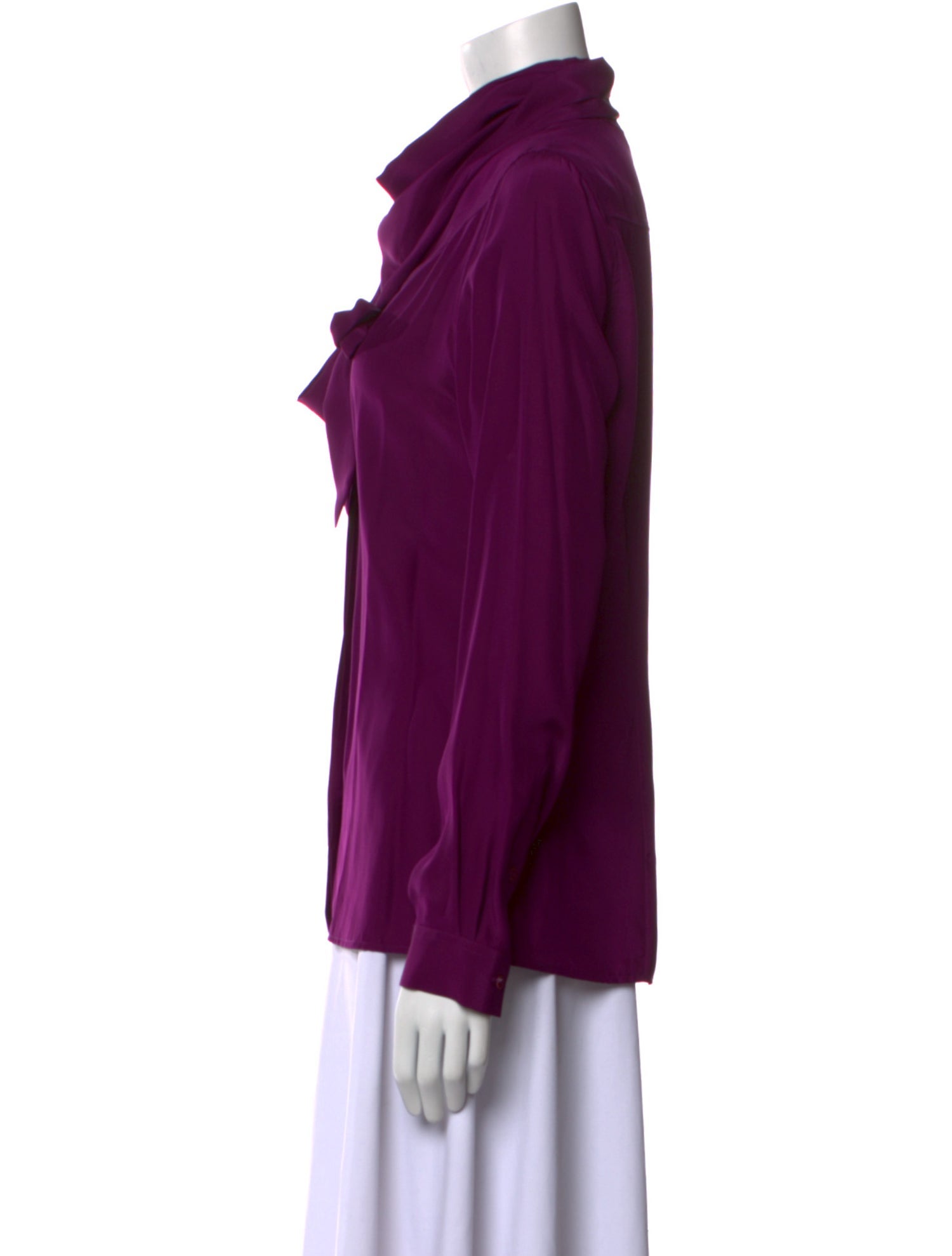 Barbara Bui Silk Cowl Neck Blouse