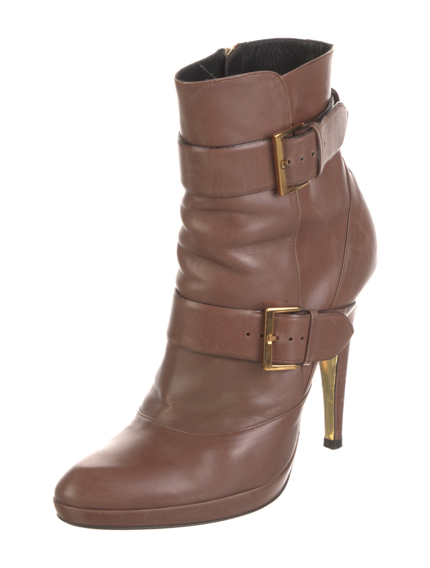 Barbara Bui Leather Moto Boots