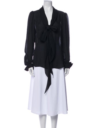 Barbara Bui Silk V-Neck Blouse